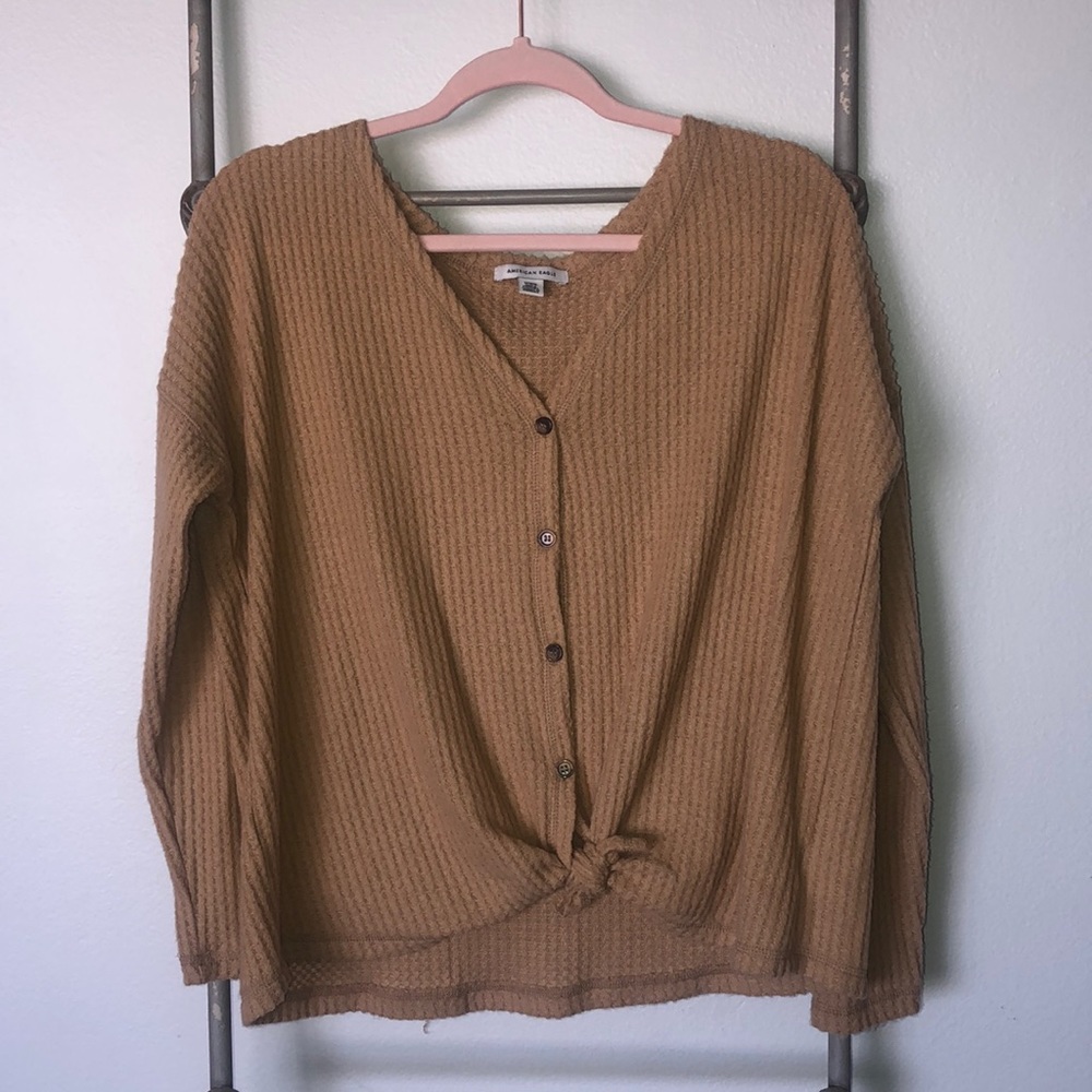 Waffle knit Tie top